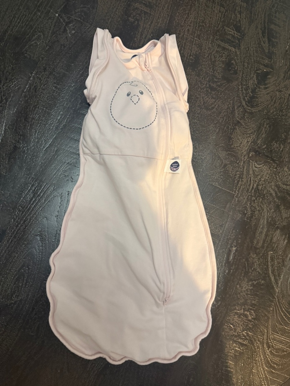 Nested Bean Light Pink Baby Sleep Sack with Chick Motif